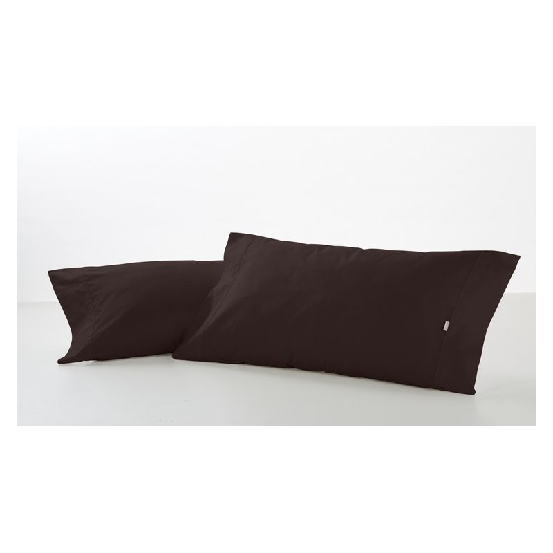 Funda de almohada COMBI LISOS BIÉS. 100% algodón (200 hilos) 179-CHOCOLATE