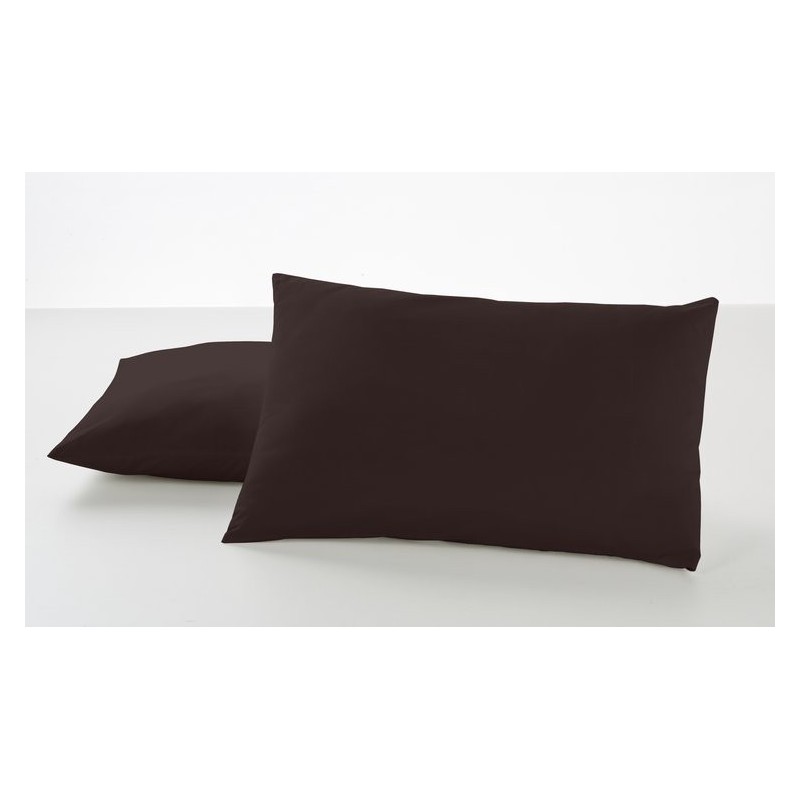 Funda de almohada COMBI LISOS BIÉS. 100% algodón (200 hilos) 179-CHOCOLATE