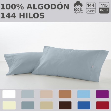 Funda de almohada COMBI LISOS. 100% algodón (144 hilos)